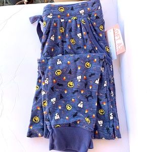 Blue Halloween Themed Jogger Style Pajama Pants.